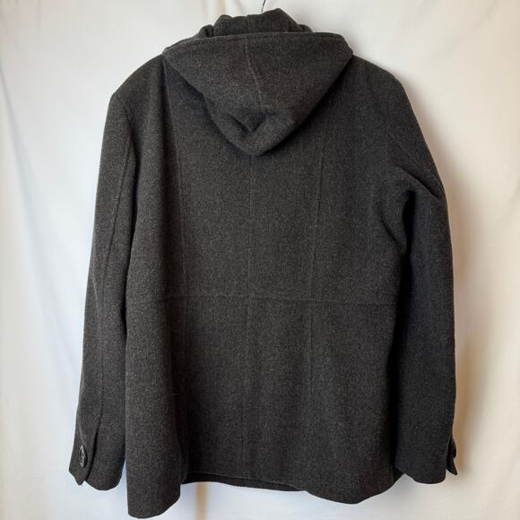 ESPRIT Y2K Hooded Peacoat Charcoal Gray Size XL - Picture 2 of 6
